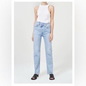 AGOLDE Jeans Criss Cross Straight Light Blue